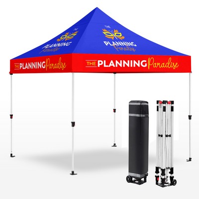 10' X 10' Pop Up Tent Kit With Steel Frame (Dye Sublimation Canopy)