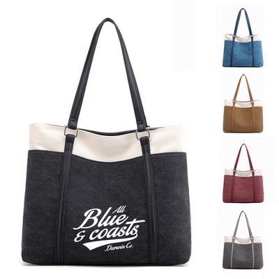 Canvas Laptop Tote Bag