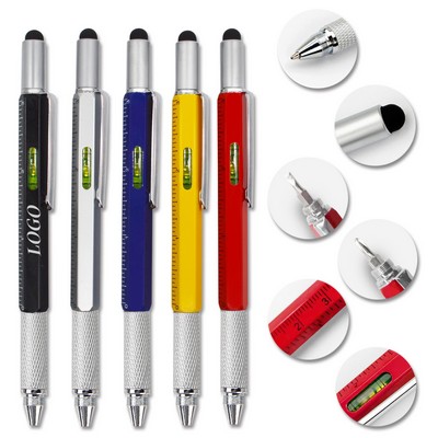 6 in 1 Multi-functional Stylus Measure Pen