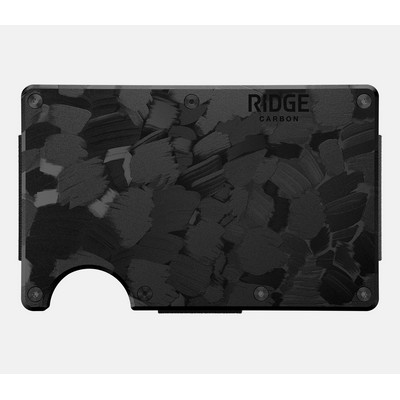 Ridge Forged Carbon Black Wallet w/Money Clip