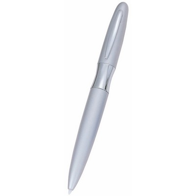 Satin Silver Two-In-One Stylus and Ballpoint Pen