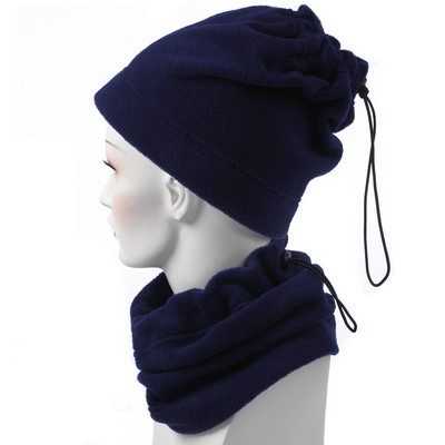 Navy Blue Fleece Neck Gaiter