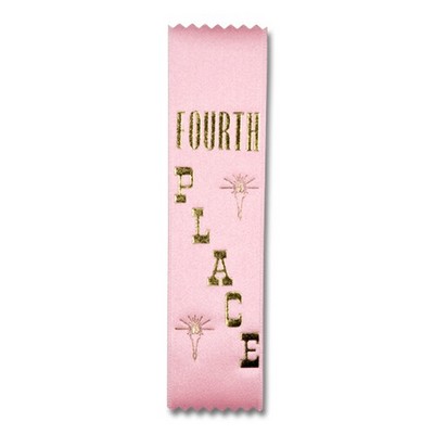 2"x8" 4th Place Stock Lapel Award Ribbon