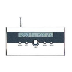 6¼"x3 1/8"x¾" FM Radio & Rectangle Face Clock