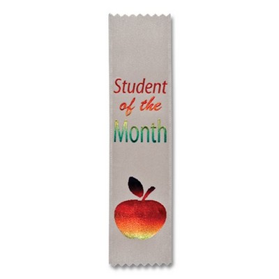 2"x8" Stock Recognition "Student of the Month Lapel Ribbons