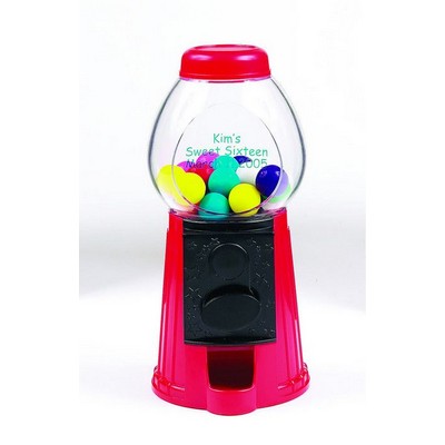 3-1/2"x3-1/2"x6" RED Gumball- Candy Dispenser Machine