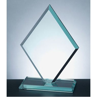 Beveled Diamond Award w/ Slant Edge Base (Small)