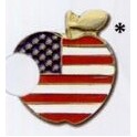 Stock Patriotic Lapel Pins (Apple Flag)