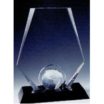 Crystal Premier Globe Award (8"x6 1/8"x3 9/16")