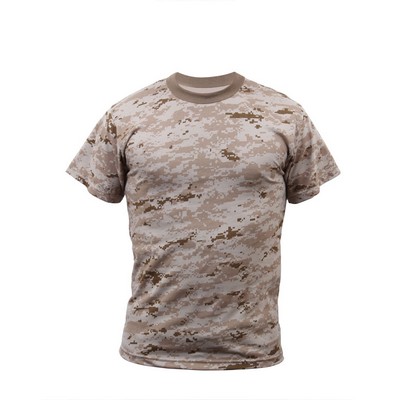 Men's Desert Digital Camouflage Military T-Shirt (XS to XL)