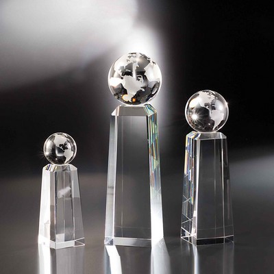 8 1/2" Discovery Crystal Globe Award