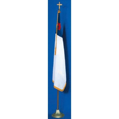 Christian Flag Deluxe Indoor Oak Pole Set (4'x6')