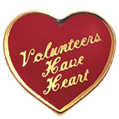 5/8" Volunteers Have Heart Award Pin