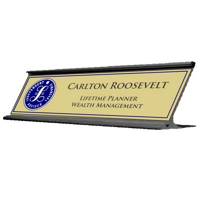 Desk Name Plate with Insert (2"x 8")