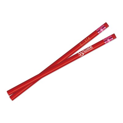 Vivid Red Painted Pencils