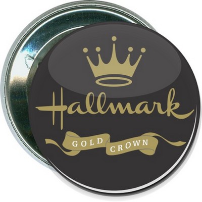 Business - Hallmark, Gold Crown - 2 1/4 Inch Round Button