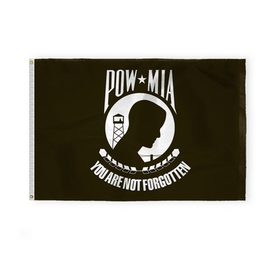 POW MIA Flags 4x6 foot (black & white)