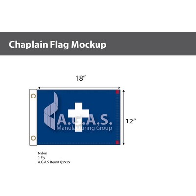 Chaplain Deluxe Flags 12x18 inch