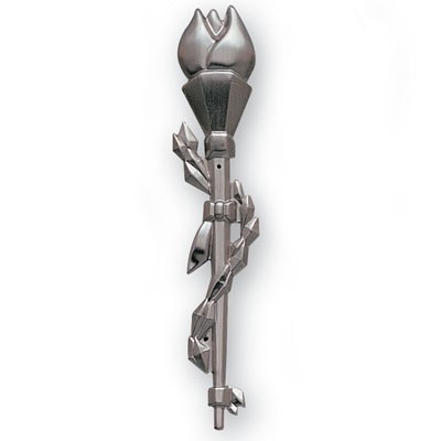 4-3/8" Metal Torch w/Wreath