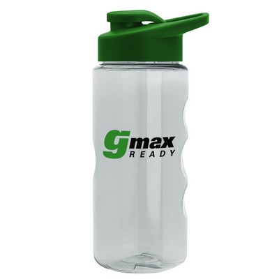 22 Oz. Transparent Mini Mountain Sports Bottle w/Drink Thru Lid