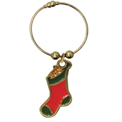 Stock Christmas Wine Charms- Stocking