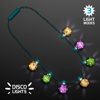 Disco Light Mardi Gras Party Necklaces - BLANK