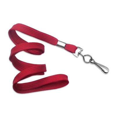 3/8" Blank Lanyard w/Swivel Hook (Red)