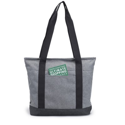 Heathered Zippered Tote Bag