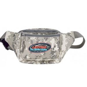 Digital Camo Poly Three Zipper Fanny Pack