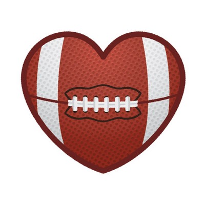 Football Heart Temporary Tattoo