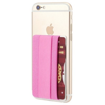 Adhesive Mobile Phone Card Pouch with Hand Strap