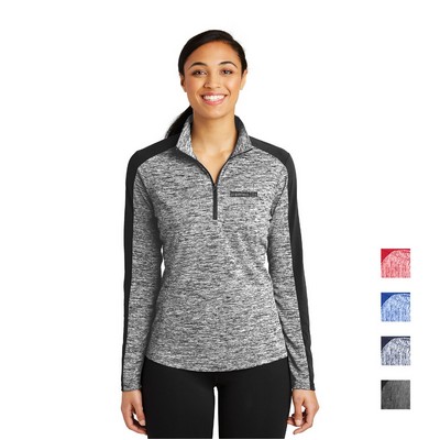 Sport-Tek® Ladies PosiCharge® Electric Heather Colorblock 1/4-Zip Pullover