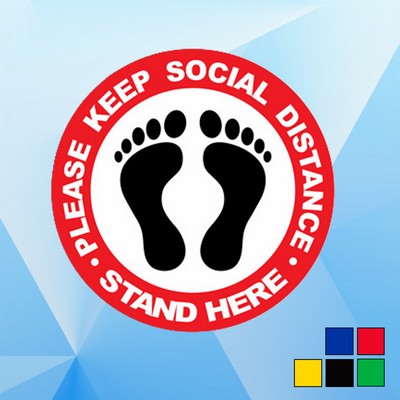 PPE Floor Decal, 6' Apart Social Distance Sticker