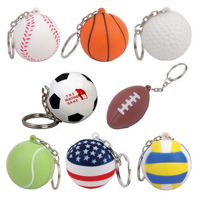 Stress Reliever Ball Key Chain