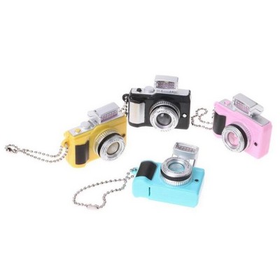 Color Camera Shape LED Sound Keychain