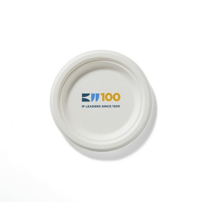 6.75" Compostable Round White Paper Plate