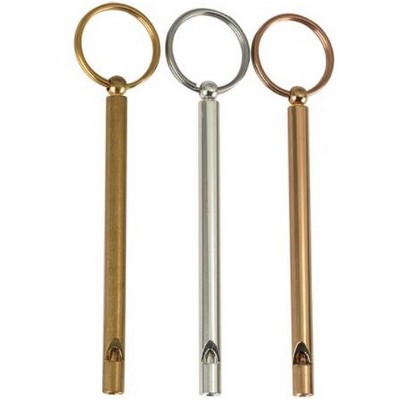 Slim Metal Whistle Keychain