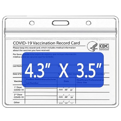 Large Clear Vaccination Card Holder