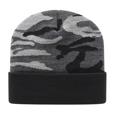 Cap America® USA Made Urban Camo Knit Beanie (Embroidery)