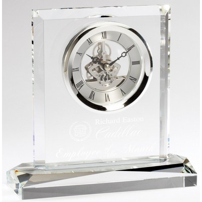 Crystal Clock 8"W X 8"H