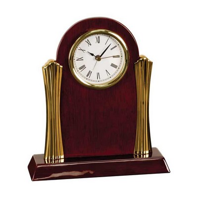 7.5" x 8.25" Rosewood Piano Finish Clock