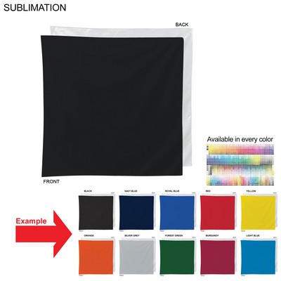 Colored Bandana, 22x22, Sublimated Edge to Edge 1 side, Available in every color