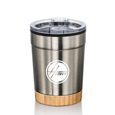 Eduardo Double Wall Tumbler w/Bamboo Base - 12oz Stainless Steel