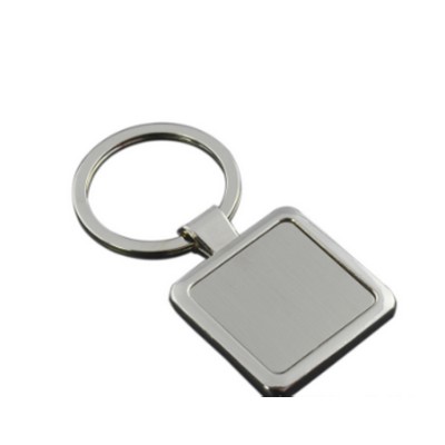 Square Shaped Metal Keyring