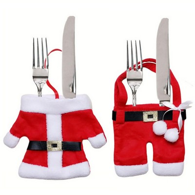 Christmas Santa Suit Cutlery Cover