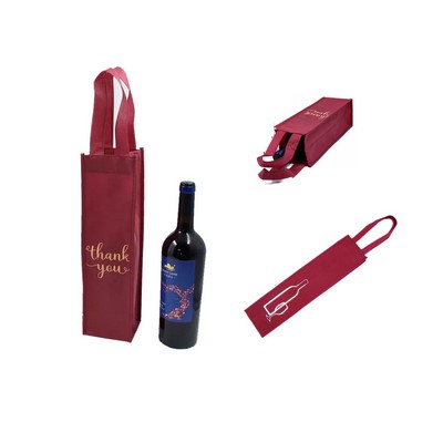 Single Bottle Wine Tote Bag Non-woven Bag