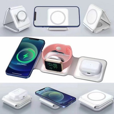 3-in-1 Folding Magnetic Wireless Charger