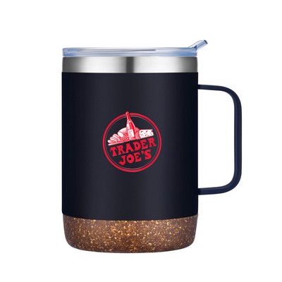 12Oz Camper Mug with Cork Base Double Walled Tumbler