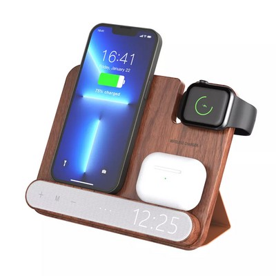 4-in-1 Wooden Charging Station