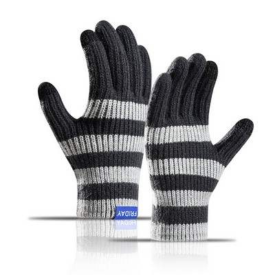 Winter Warm Thickened Riding Knitted Gloves